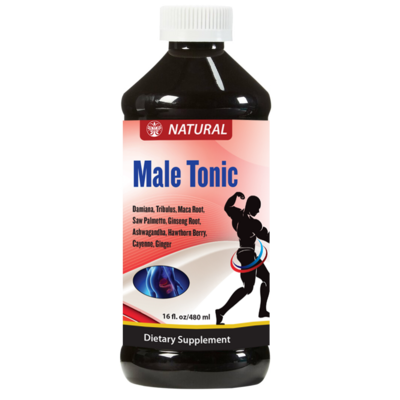 Male Tonic with Tribulus, Maca, Saw Palmetto and Ashwagandha (16oz)