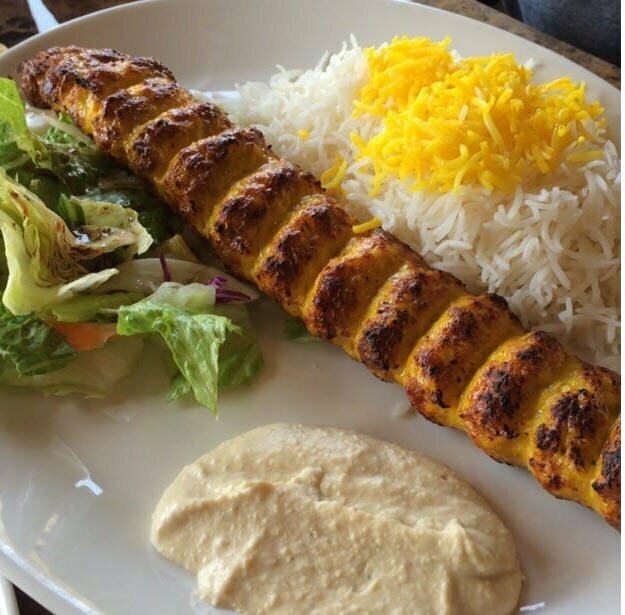Ground Chicken Kabob Lunch Plate