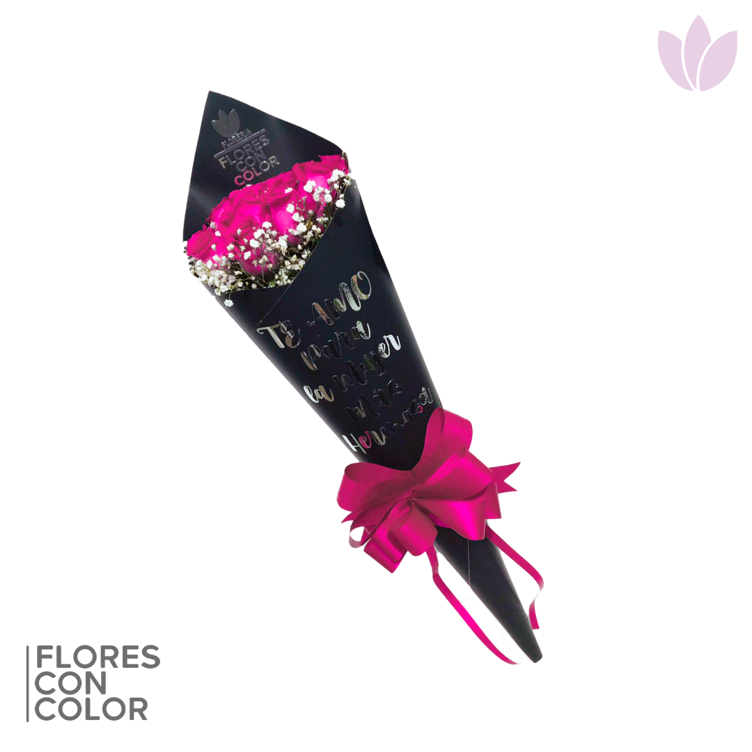CONO ROSA FIUSHA PERSONALIZADO