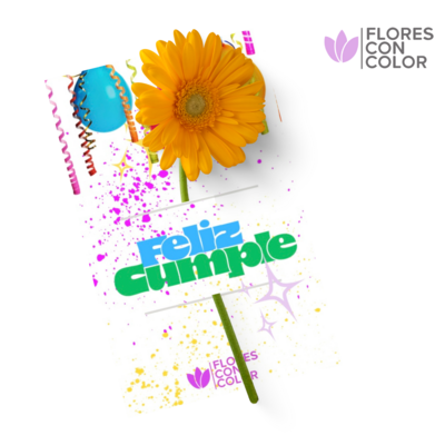 FLOWERCARD FELIZ CUMPLE
