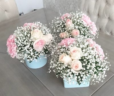 BASE CON ROSAS Y CLAVELES