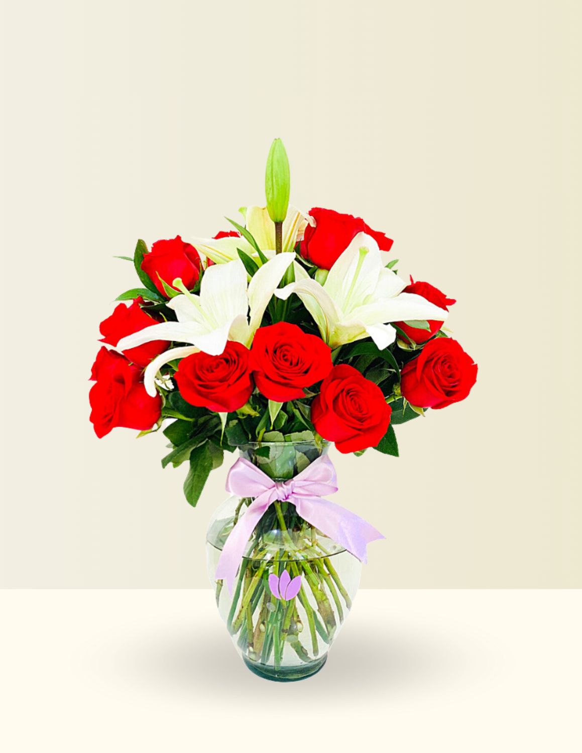 JARRÓN 24 ROSAS Y LILYS
