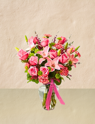 JARRÓN ROSAS &amp; LILYS