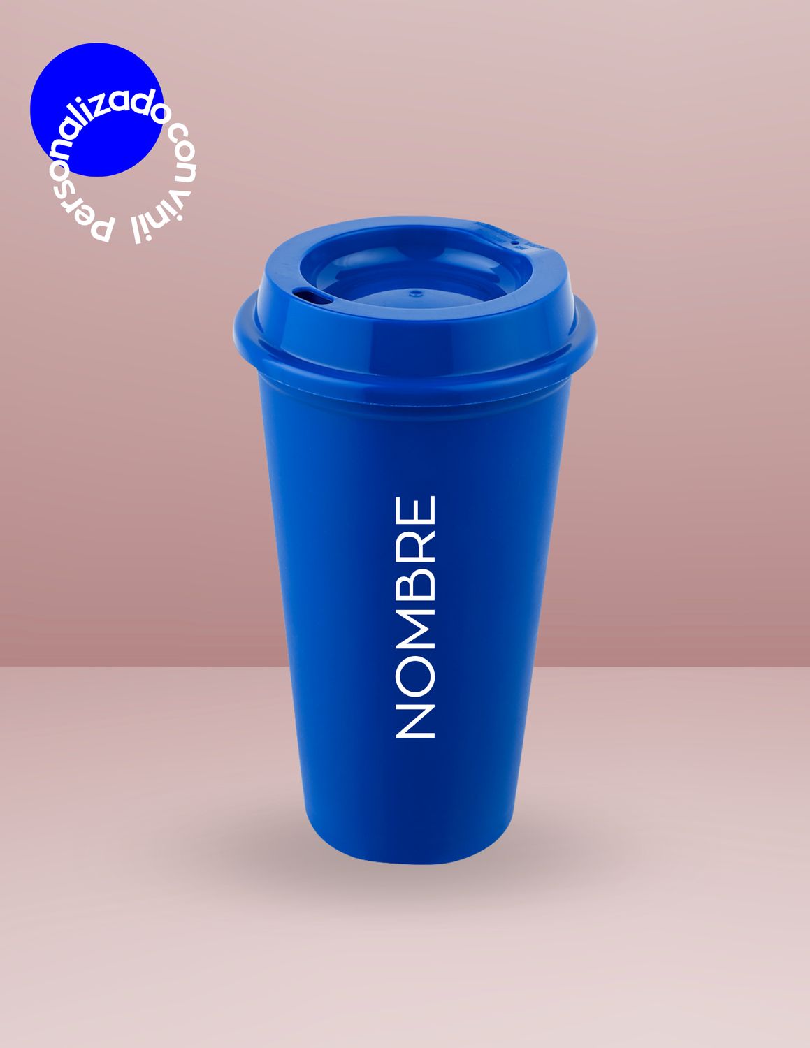 VASO PLÁSTICO CAFETERO  AZUL