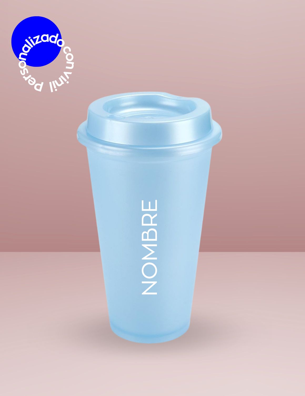 VASO PLÁSTICO CAFETERO AZUL CIELO