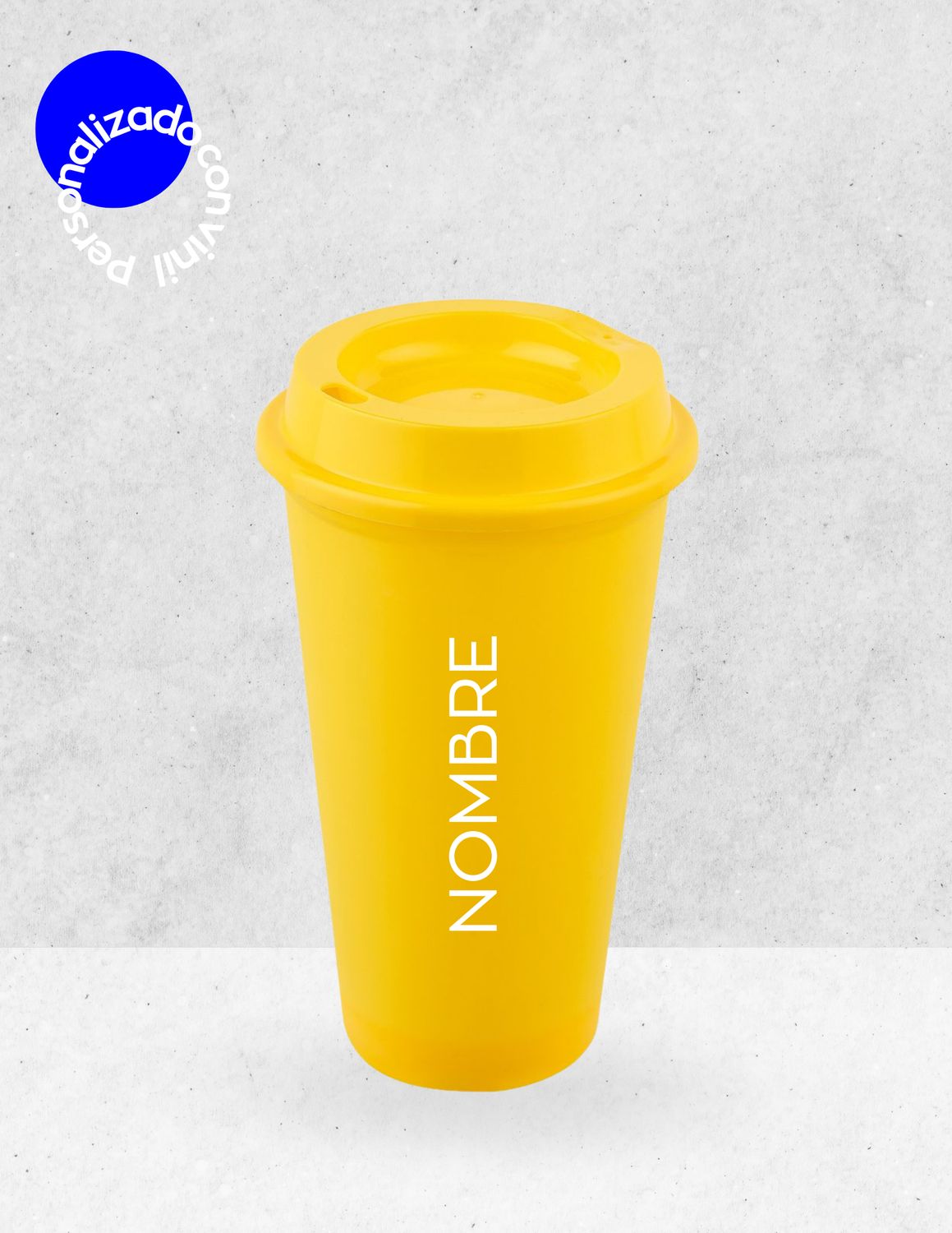 VASO PLÁSTICO CAFETERO AMARILLO