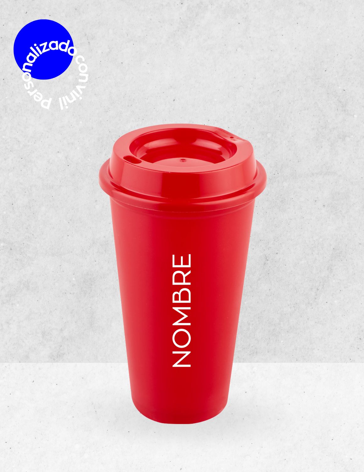 VASO PLÁSTICO CAFETERO  ROJO