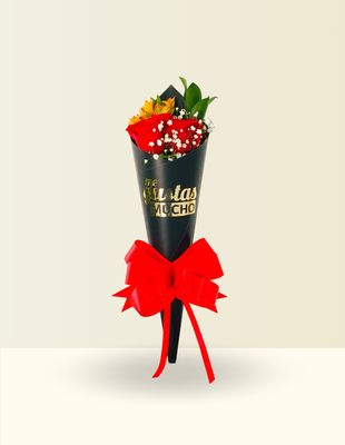 MINI CONO 6 ROSAS