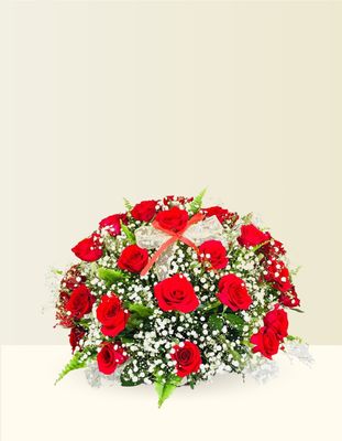 ⚜️ARREGLO FLORAL ESFERA DE 50 ROSAS