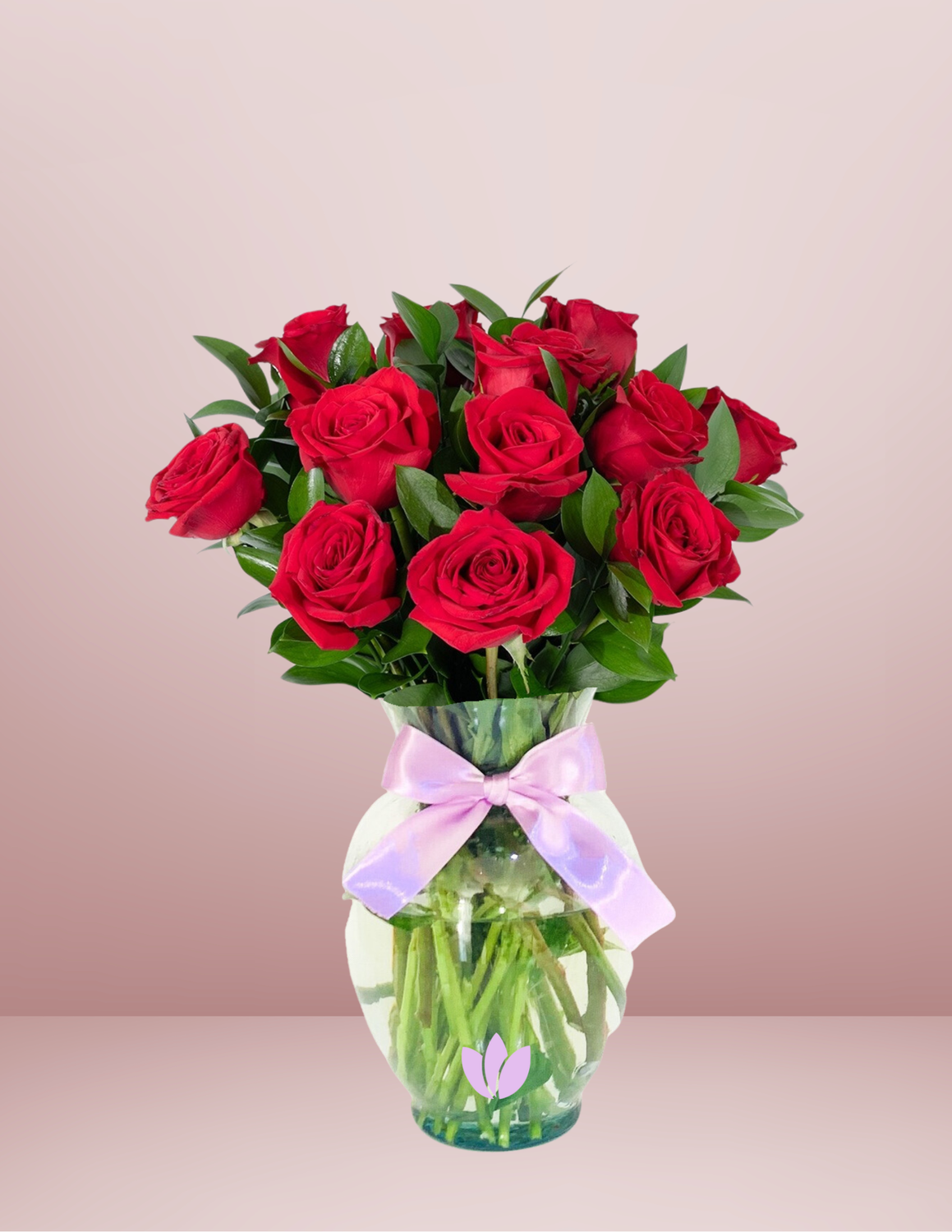 JARRÓN DE 12 ROSAS