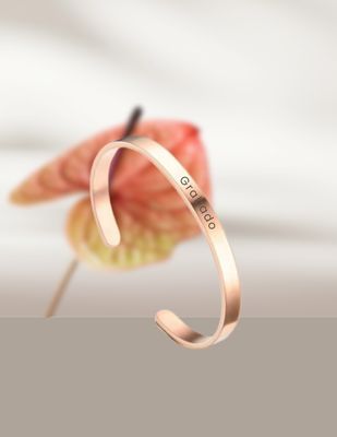 Brazalete PERSONALIZADO Unisex Rose Gold - Acero Inoxidable 6mm