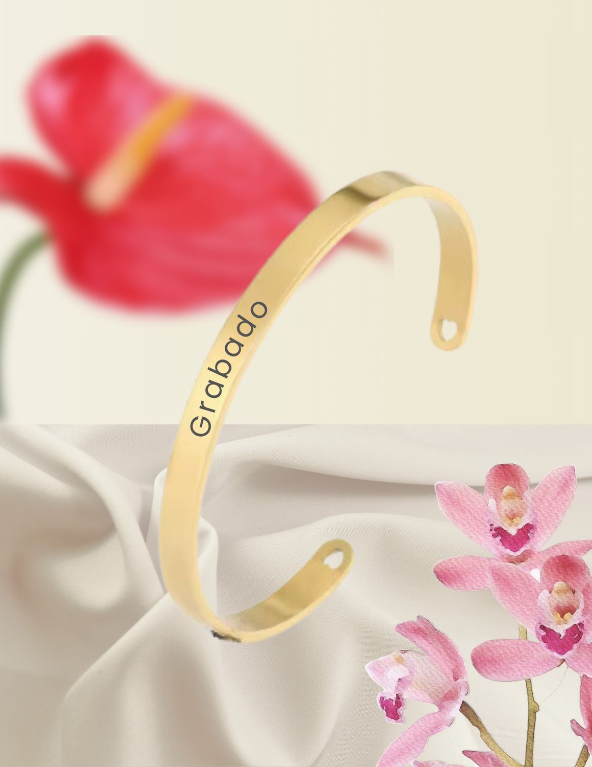 Brazalete PERSONALIZADO Gold - Acero Inoxidable 6mm