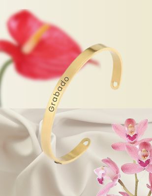 Brazalete PERSONALIZADO Gold - Acero Inoxidable 6mm