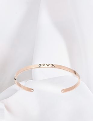 Brazalete PERSONALIZADO Rose Gold - Acero Inoxidable 4mm