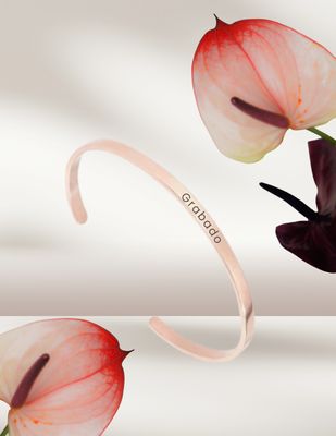 Brazalete PERSONALIZADO Unisex Rose Gold - Acero Inoxidable 4mm