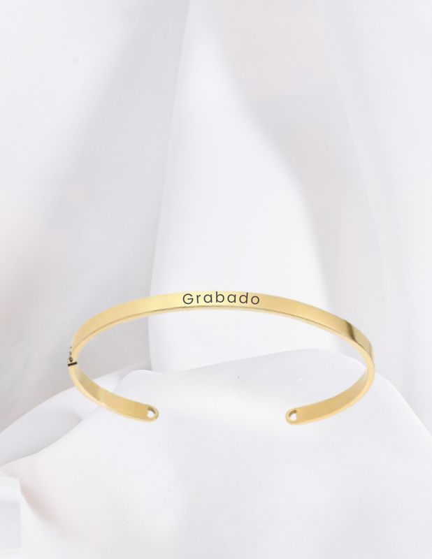 Brazalete PERSONALIZADO Gold - Acero Inoxidable 4mm