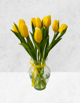 🌼JARRÓN 10 TULIPANES