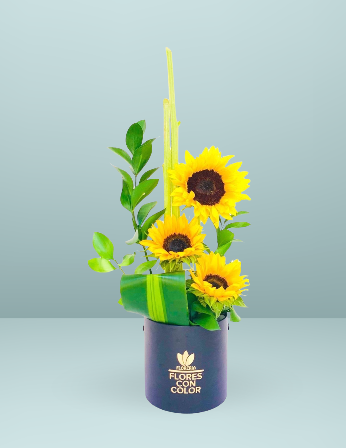 CAJA REDONDA GIRASOLES