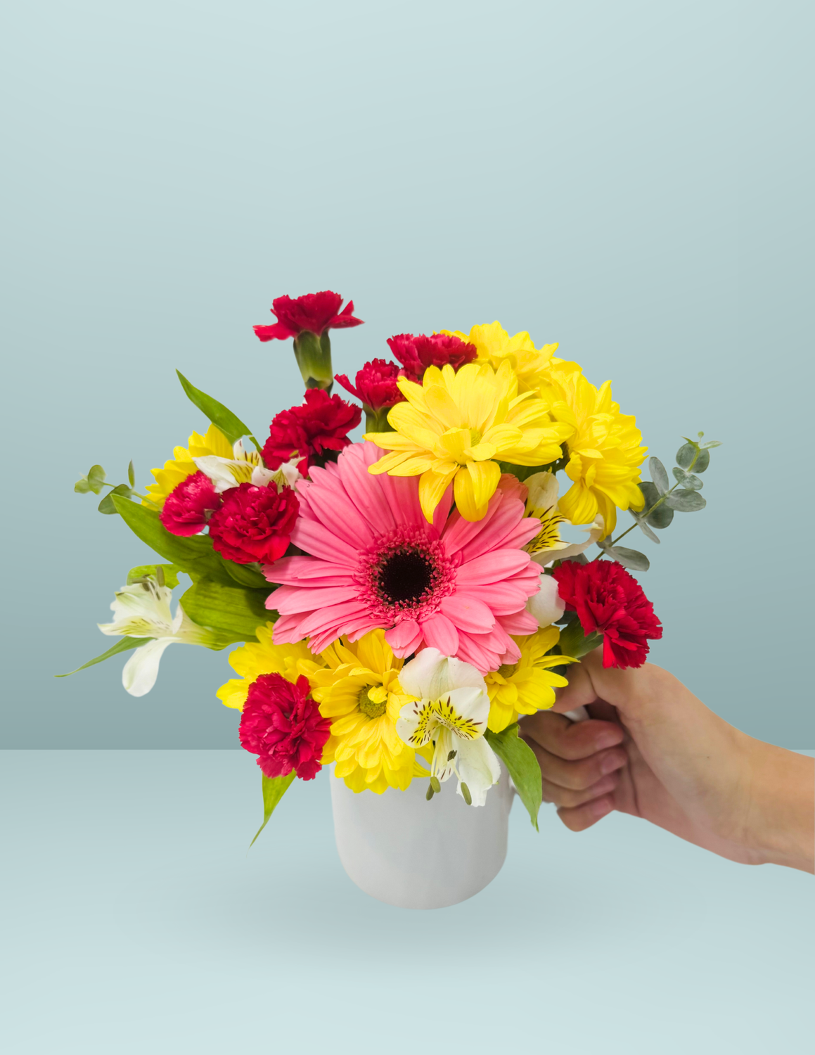 TAZA FLORAL PERSONALIZADA