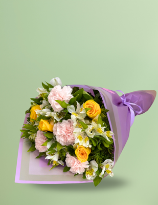 RAMO DE ROSAS Y CLAVELES