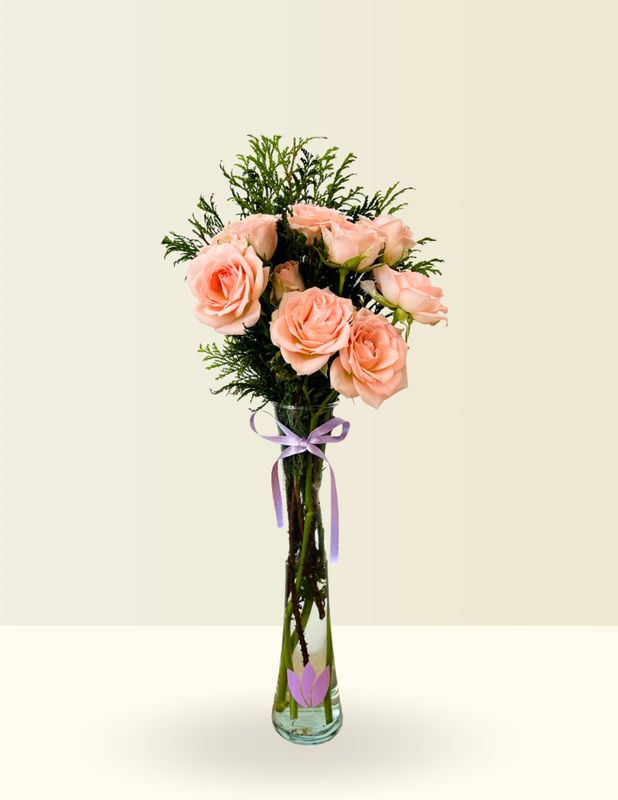 VIOLETERO DE MINI ROSAS