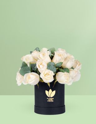CAJA 24 ROSAS BLANCAS