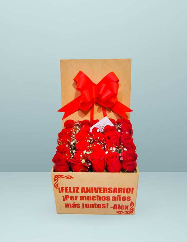 CAJA 25 ROSA ROJA