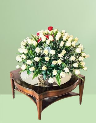 ⚜️ARREGLO FLORAL ESFERA DE 100 ROSAS
