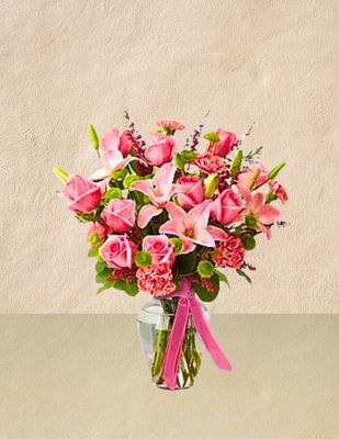 JARRÓN ROSAS &amp; LILYS