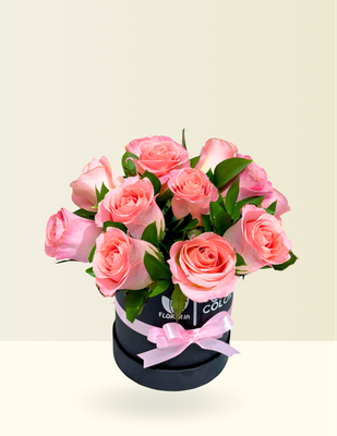 CAJA 12 ROSAS ROSADAS