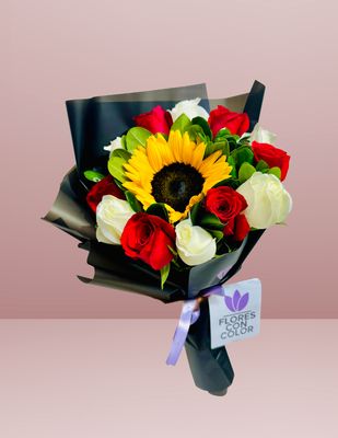 RAMO DE ROSAS &amp; GIRASOL