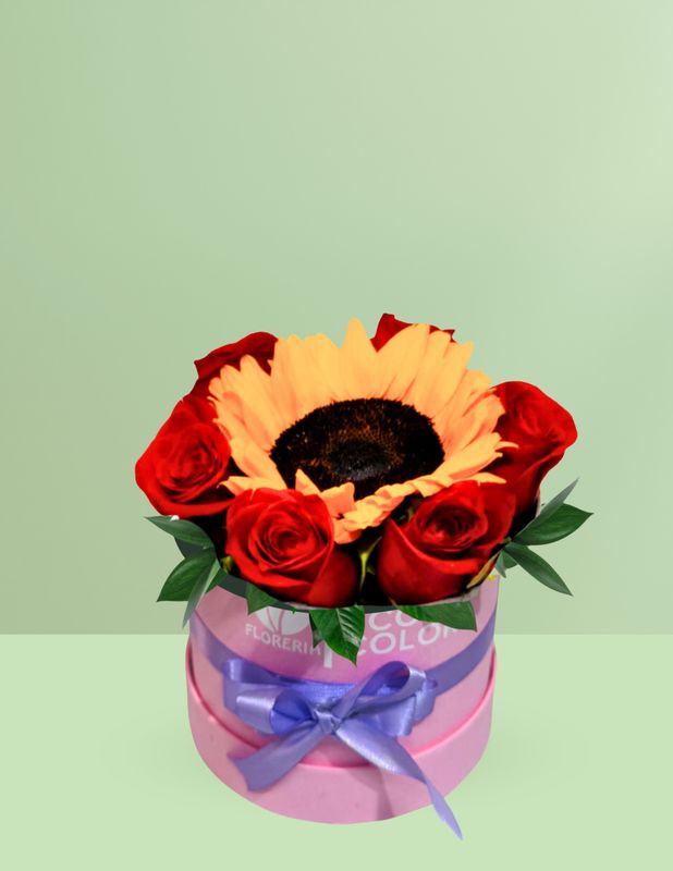 CAJA ROSAS + GIRASOL
