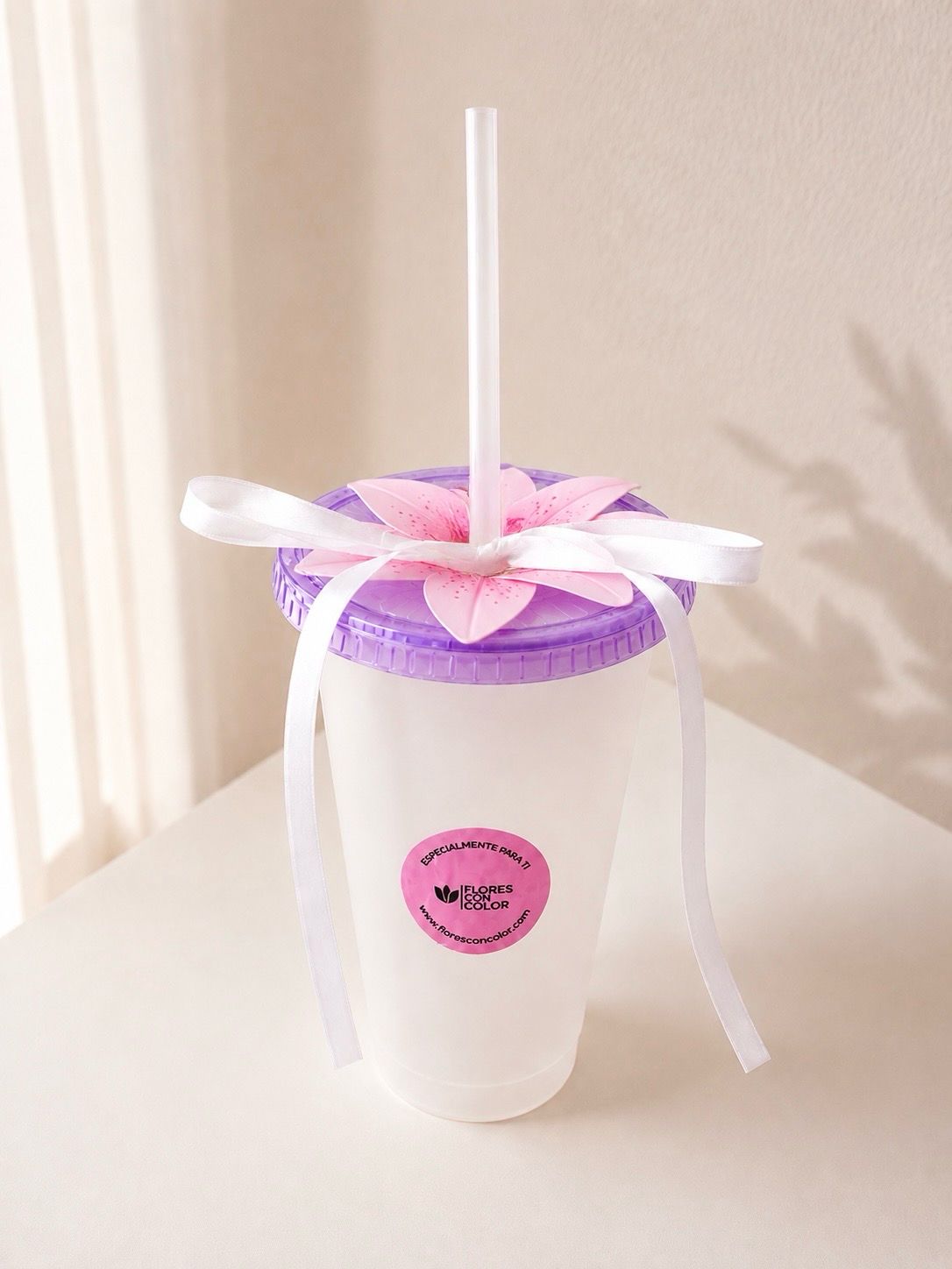 VASO PERSONALIZADO 🌸 CAMBIA DE COLOR AL FRÍO