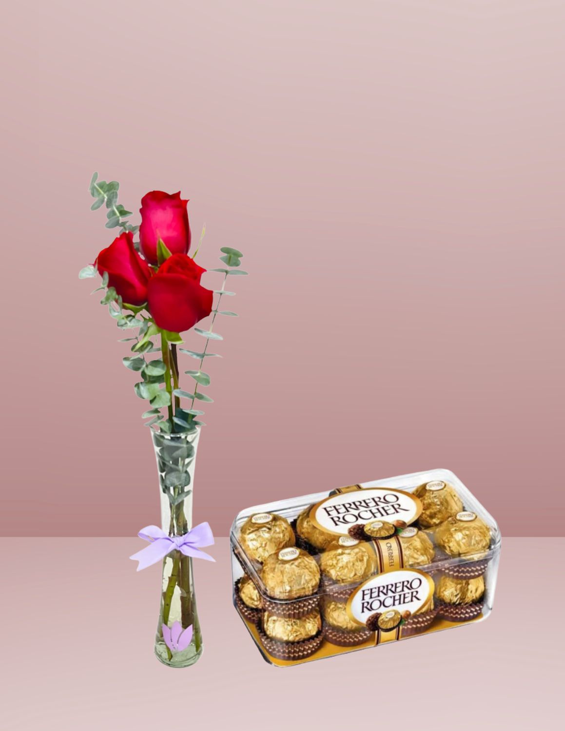 PAQUETE VIOLETERO 3 ROSAS