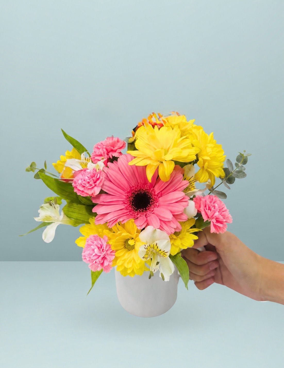 TAZA CON FLORES