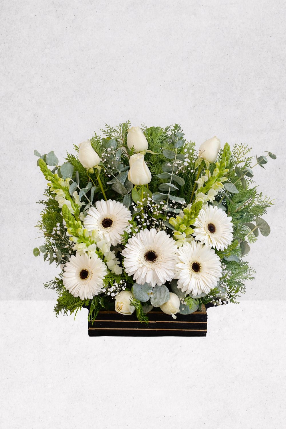 ARREGLO DE GERBERAS BLANCAS