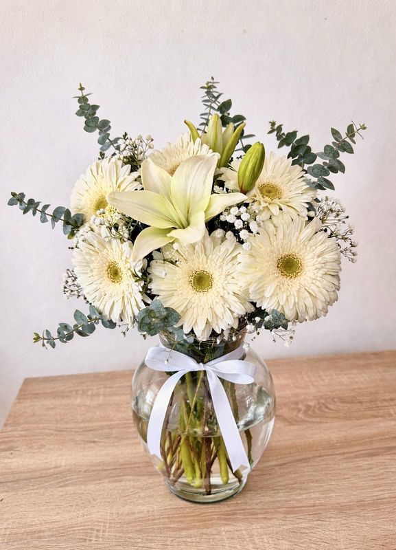 JARRÓN LILYS  &amp; GERBERAS