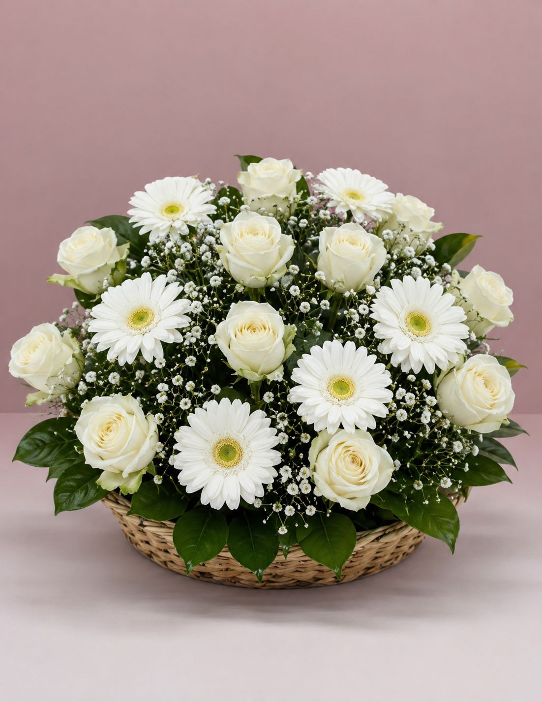 CANASTA ROSAS &amp; GERBERAS