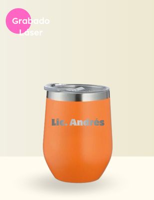 VASO TERMICO 12 oz NARANJA