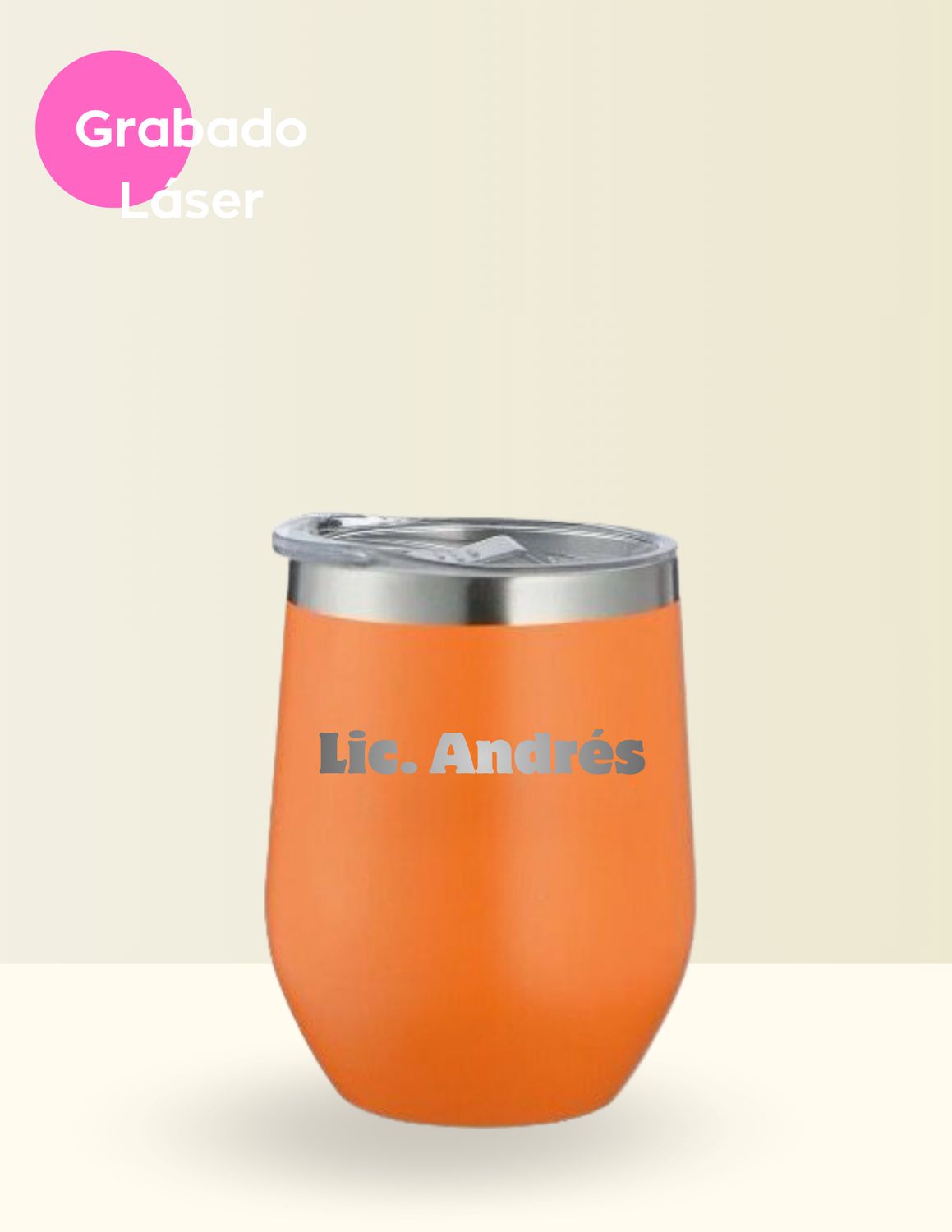 VASO TERMICO 12 oz NARANJA