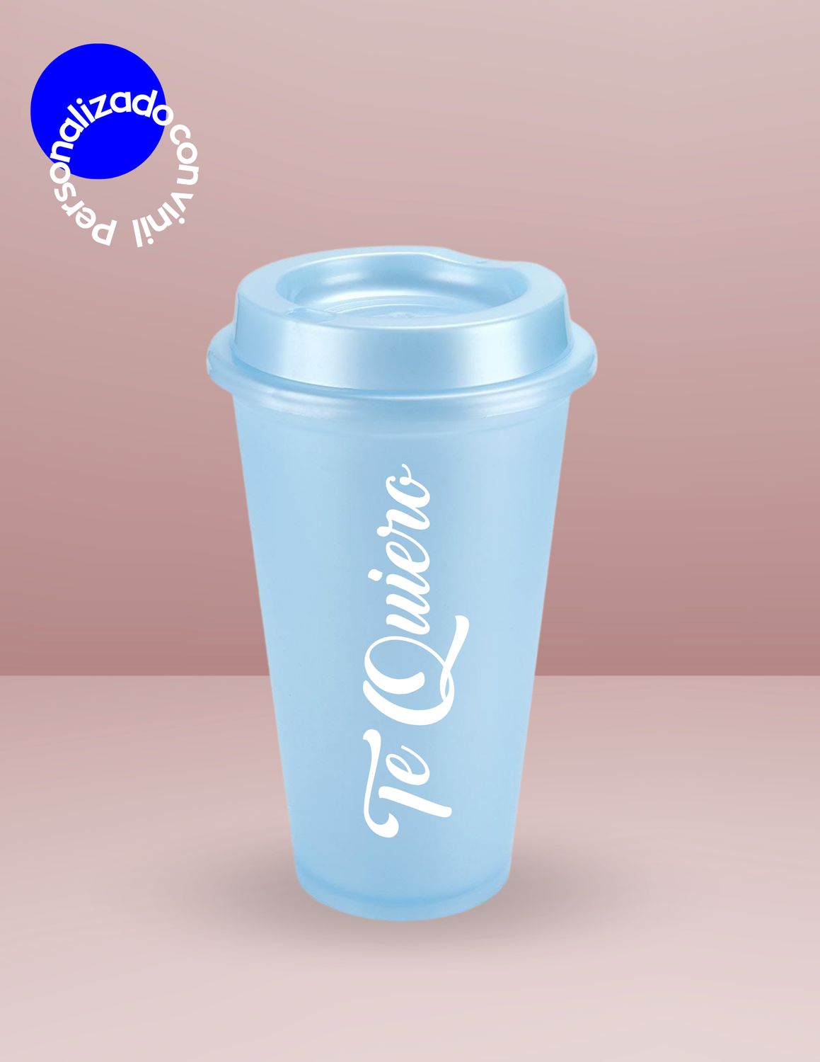 VASO PLÁSTICO CAFETERO AZUL CIELO