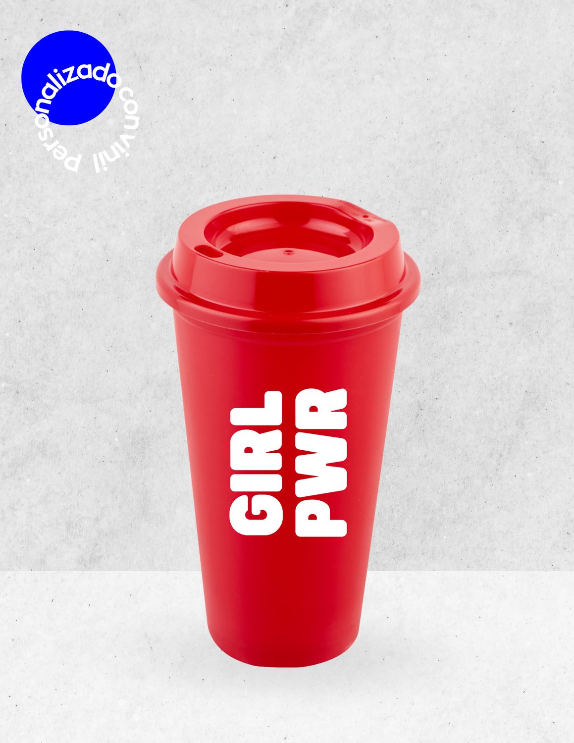 VASO PLÁSTICO CAFETERO  ROJO