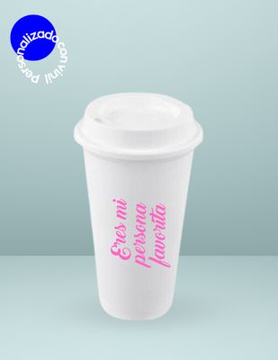 VASO PLÁSTICO CAFETERO  BLANCO