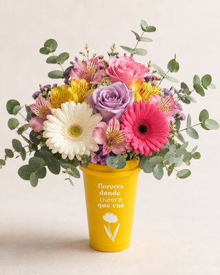 VASO CAFETERO FLORECER