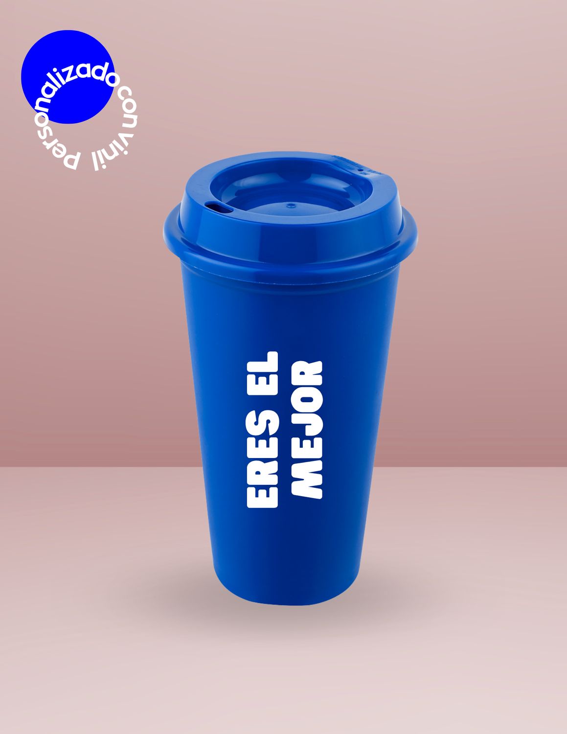 VASO PLÁSTICO CAFETERO  AZUL