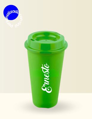 VASO PLÁSTICO CAFETERO  VERDE