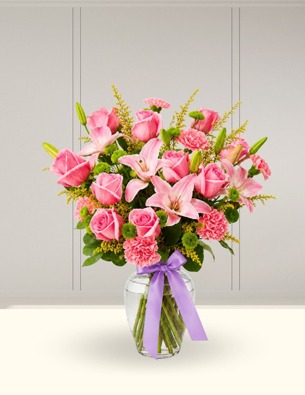 JARRÓN ROSAS &amp; LILYS