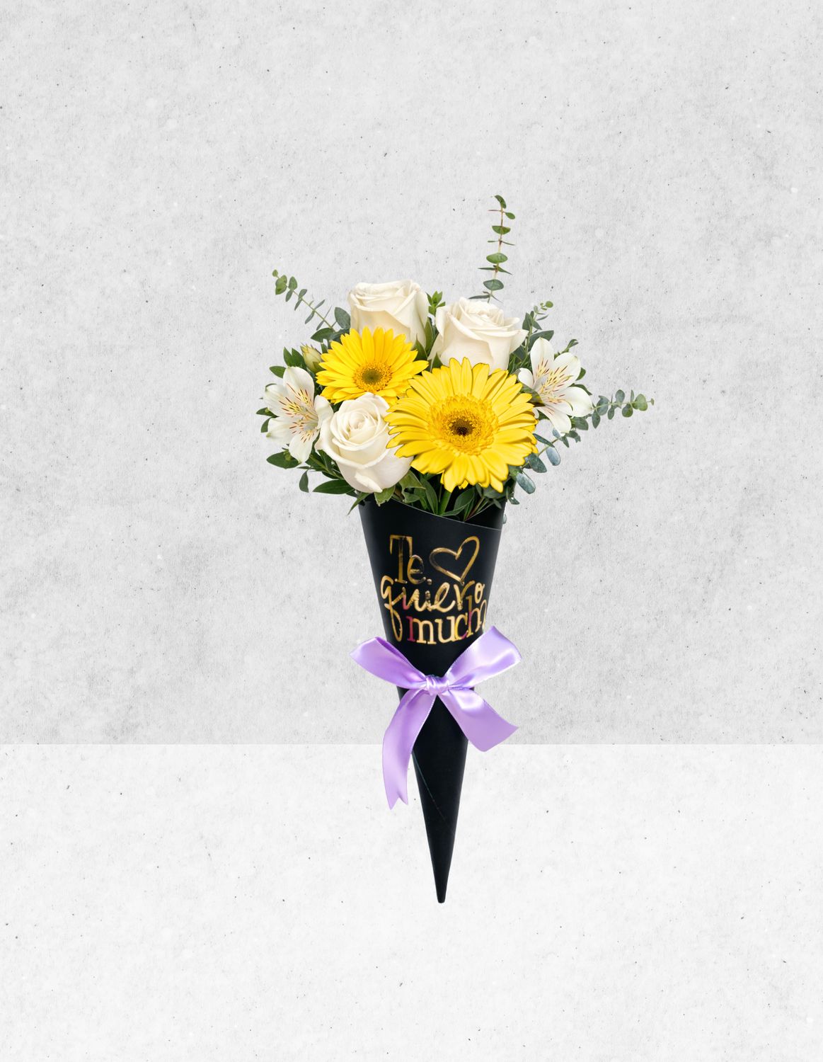 🌼 MINI CONO GERBERAS Y ROSAS