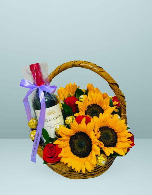 CAJA ROSAS &amp; GIRASOLES