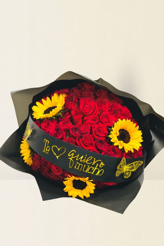 ⚜️RAMO 100 ROSAS &amp; GIRASOLES